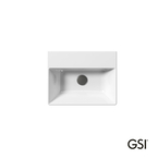 Porcelain Washbasin Kube-X 45x35 (1 Hole+2 pre-drilled Holes) GSI White